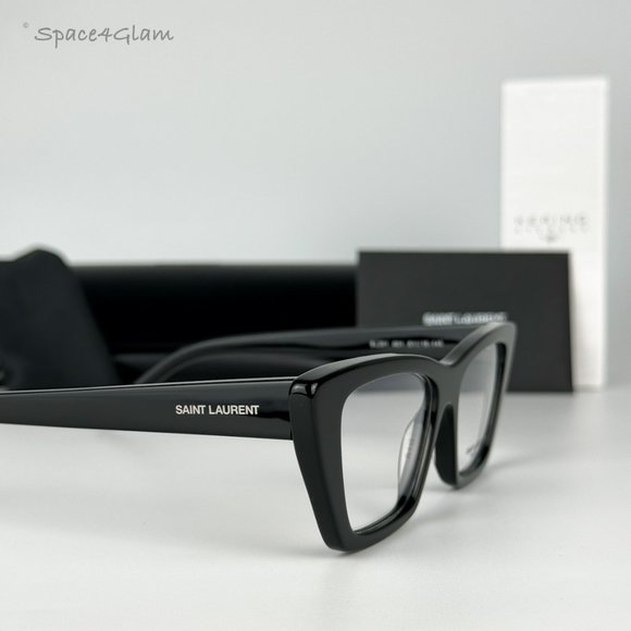 Saint Laurent Women Eyeglasses Black Blue Block Cat Eye SL291 001 NEW AUTHENTIC main image 5